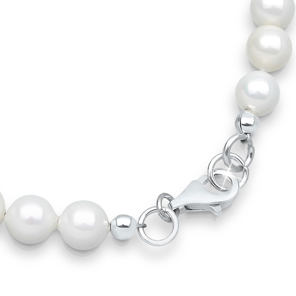 Elli Elli Bracelet Muschelkernperlen Schimmernd 925 Sterling Silber Bracelet