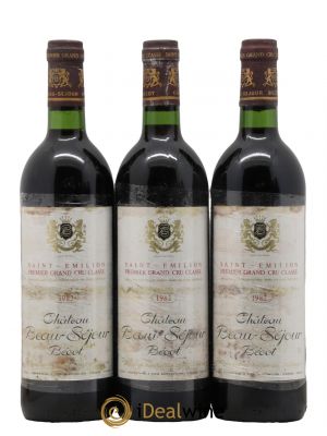 Château Beau-Séjour Bécot 1er Grand Cru Classé B  1982 - Lot de 3 Bouteilles