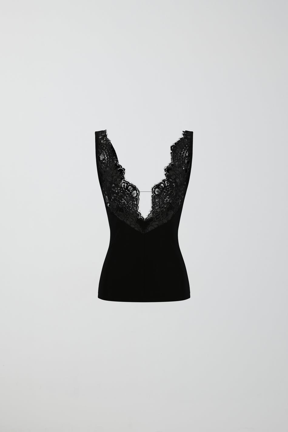 Deep v lace singlet