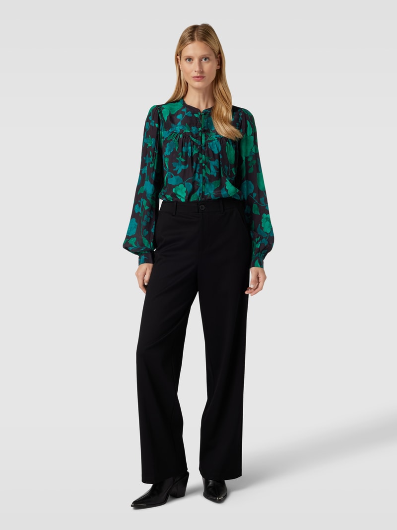 Bluse mit floralem Muster Modell 'Resa' in grün