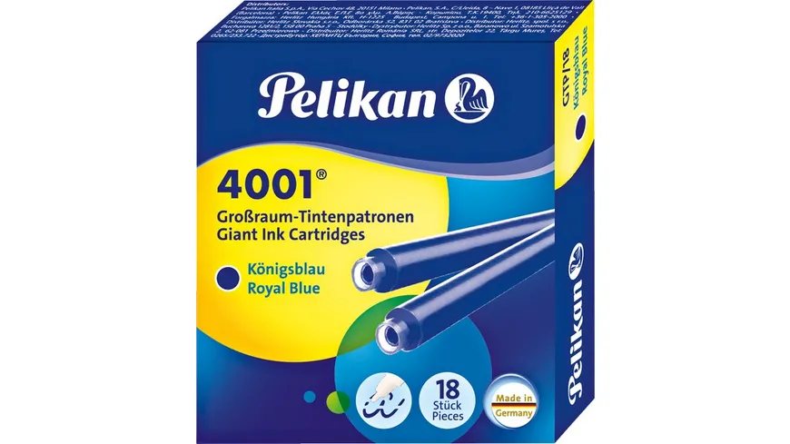 Pelikan Großraumpatrone königsblau 18er-Pack königsblau
