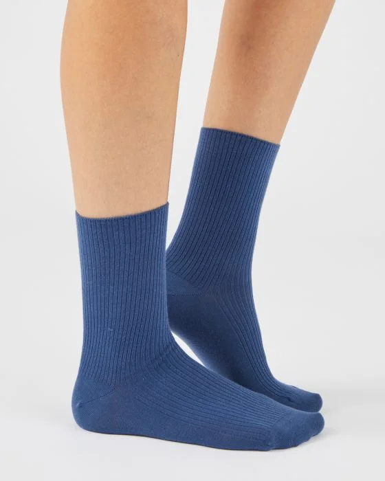 Lot de 2 paires de chaussettes maille côtelée coton biologique majoritaire