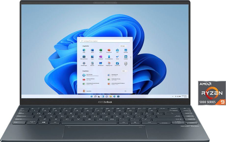 Asus Zenbook 14 UM425QA-KI231W Notebook (35,6 cm/14 Zoll, AMD Ryzen 9 5900HX, Radeon RX Vega 7, 512 GB SSD)