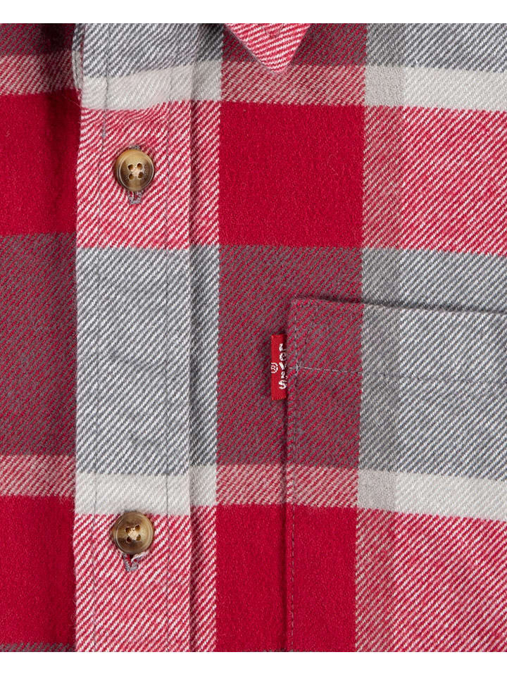 Levi's Kids Hemd in Rot/ Grau/ Weiß günstig kaufen