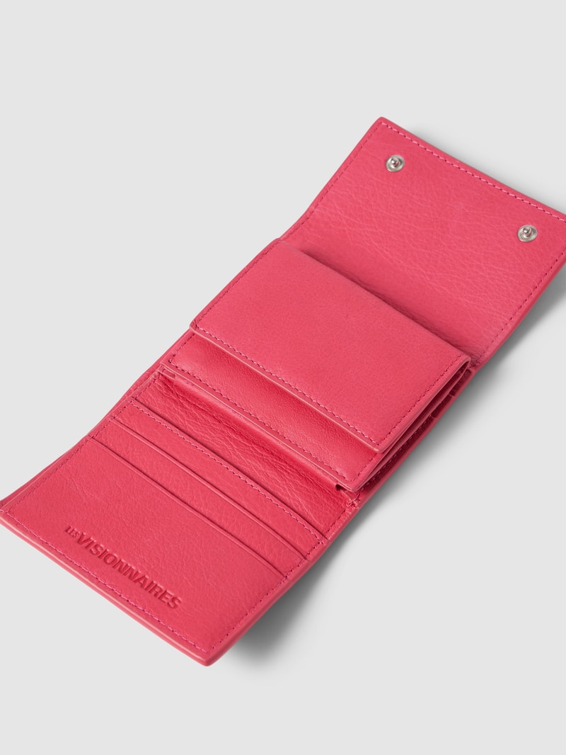 Portemonnaie mit Label-Detail Modell 'MELE SILKY' in fuchsia