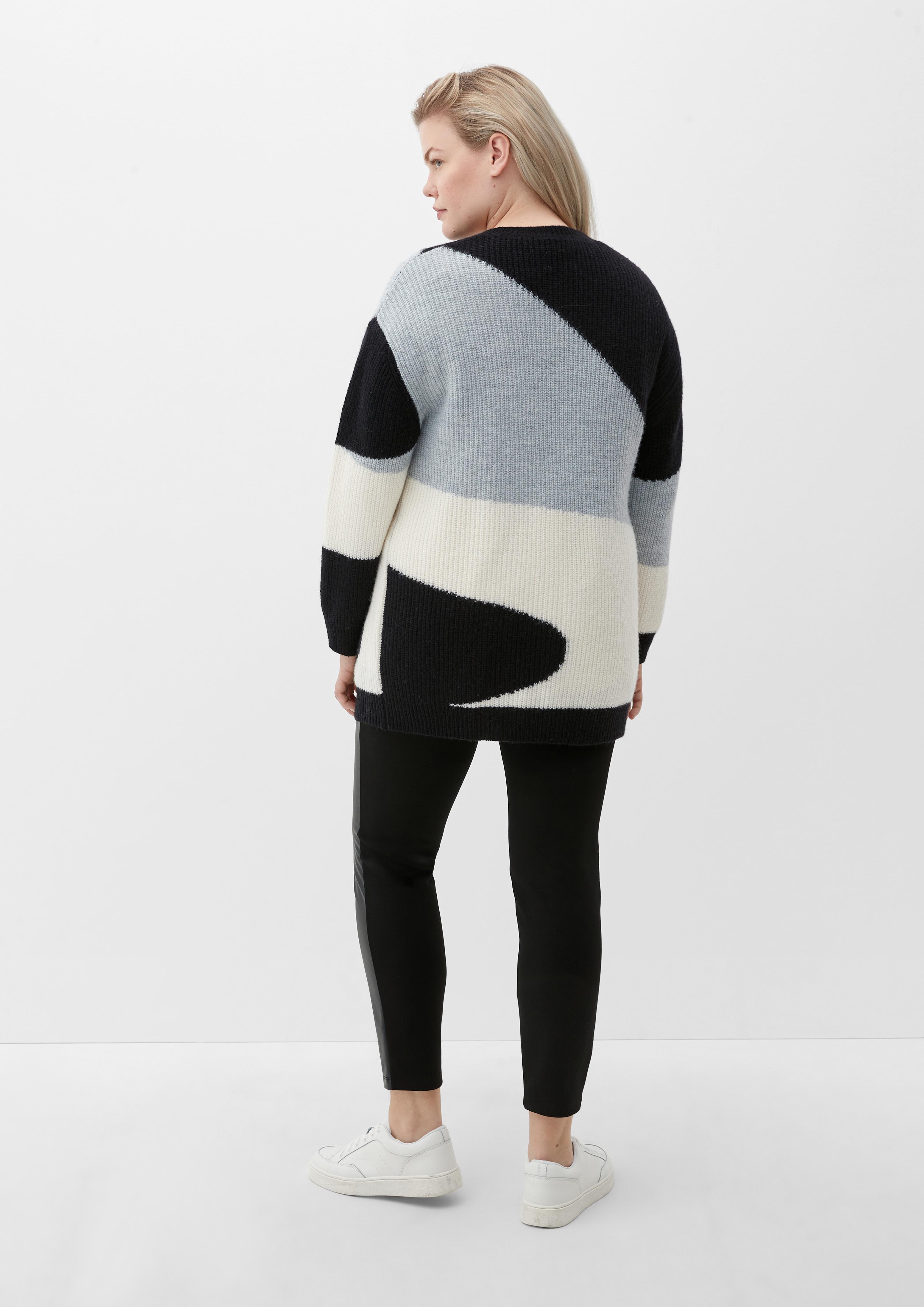 Gemusterter Cardigan aus Wollmix  2125663-98X0