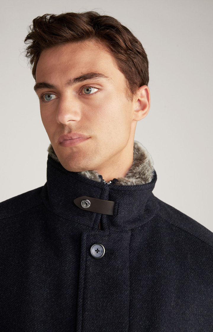 Mantel Gary in Navy meliert