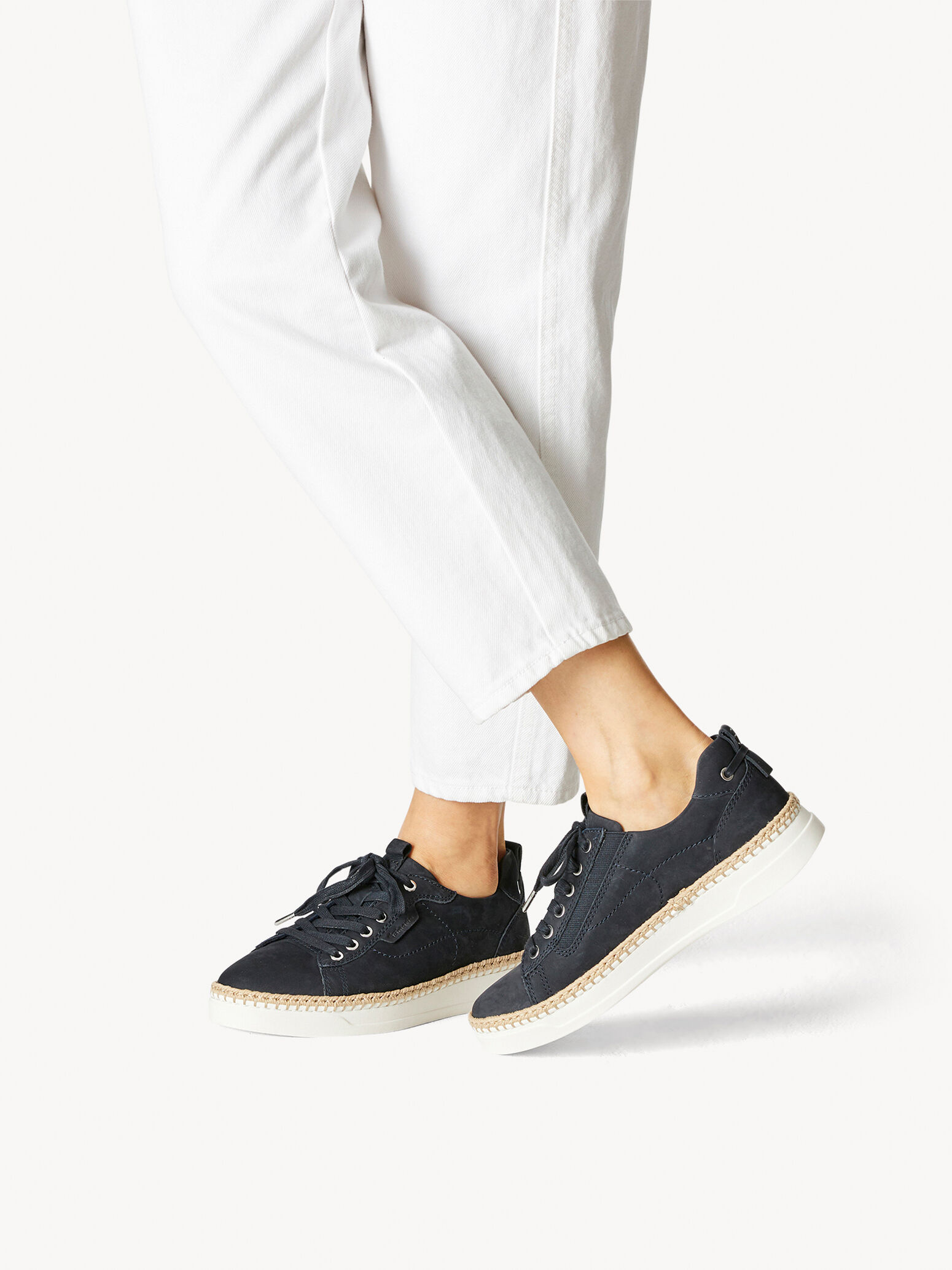 Basket en cuir - bleu