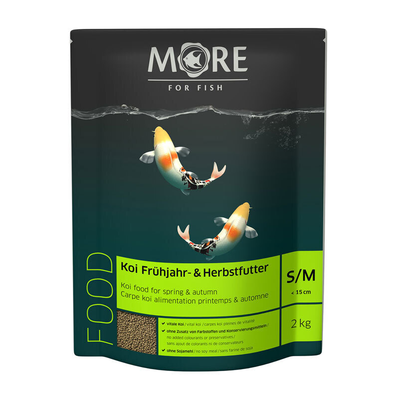 MORE Hauptfutter MORE FOR FISH Koi Frühjahr-/Herbstfutter 2 mm (S/M) 2 kg