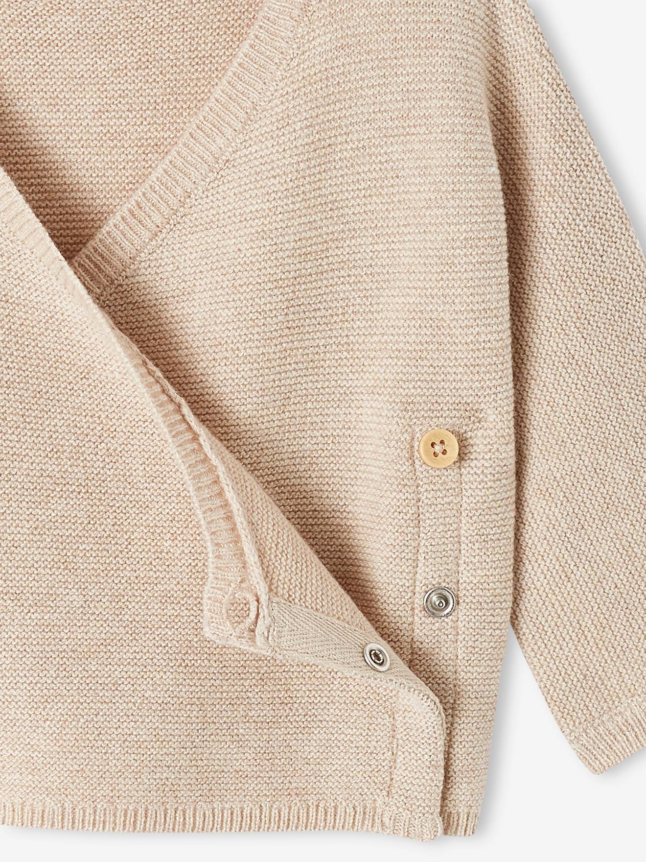 Vertbaudet Weiche Baby Wickeljacke Oeko-Tex - pudrig rosa