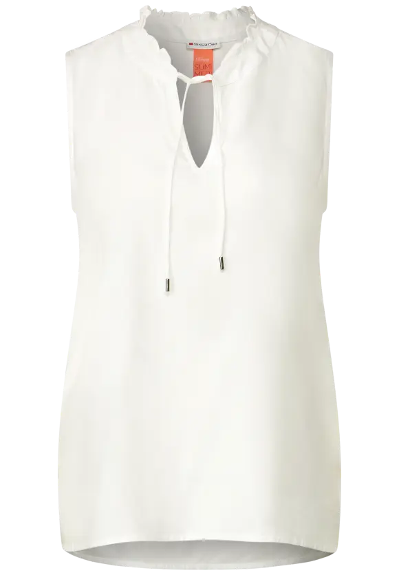 Street One Ärmellose Bluse mit Rüschen