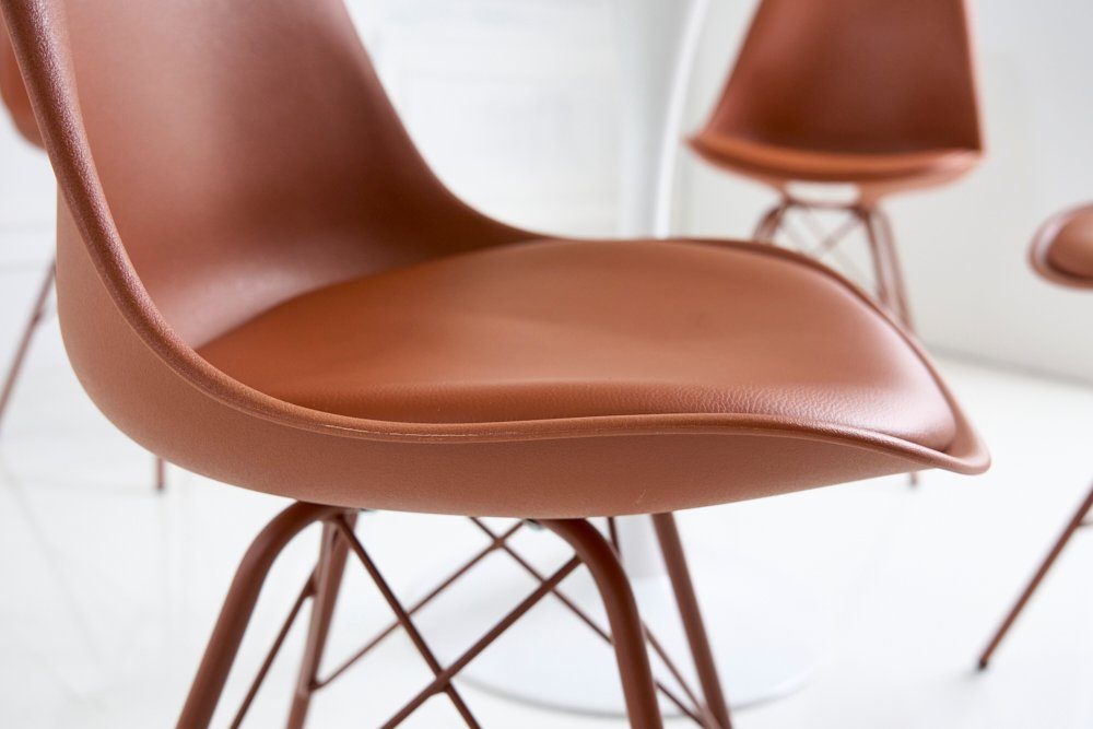 riess-ambiente Polsterstuhl SCANDINAVIA MEISTERSTÜCK kupferbraun (1 St), Esszimmer · Kunstleder · Metall · Retro