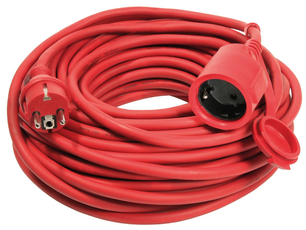 Schwabe 60264 Verlängerungskabel Gummi 230V/16A IP44 H05RR-F 3G1.5 rot 25m