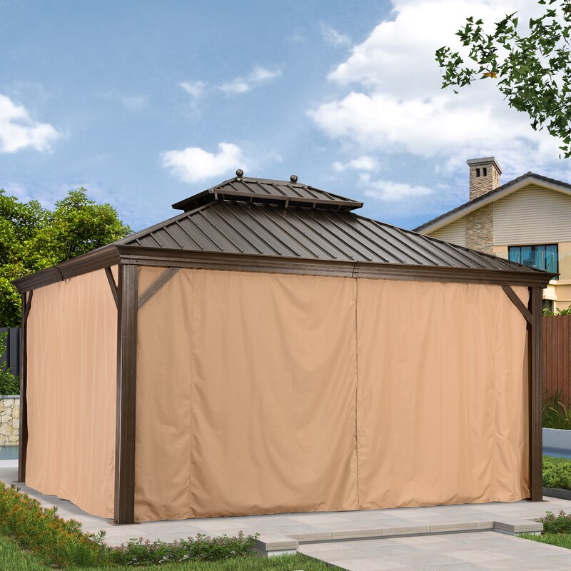 10 Ft. W x 12 Ft. D Aluminum Patio Gazebo