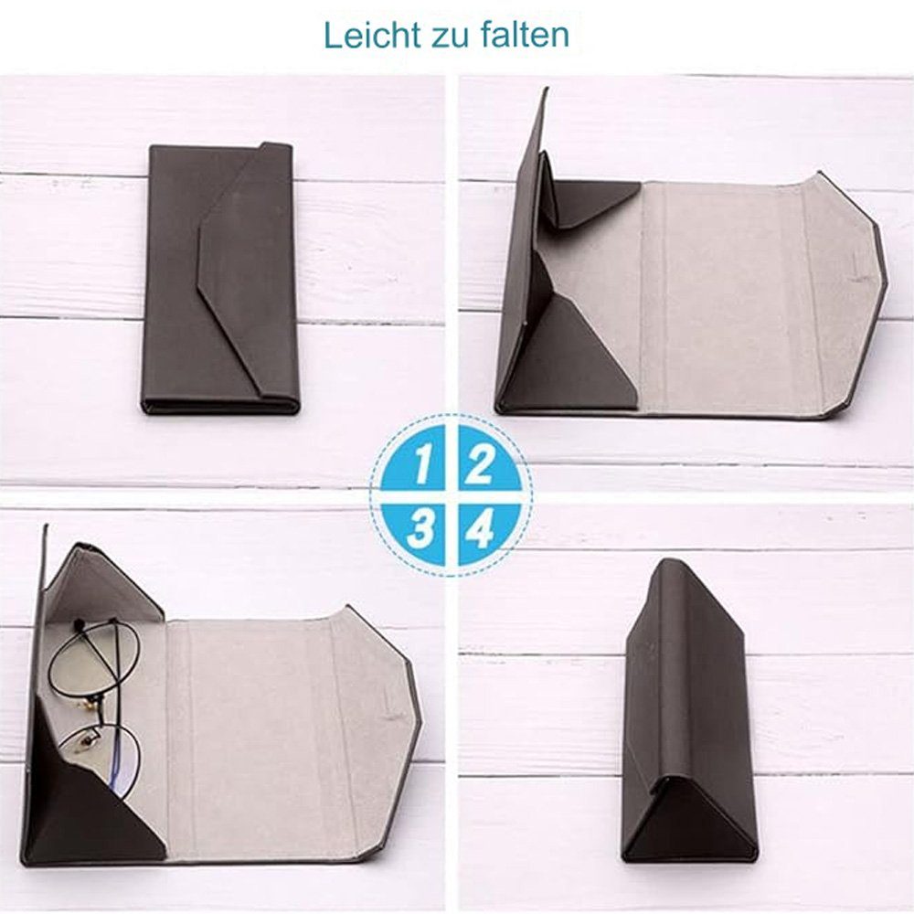 Tian Dee Brillenetui 2 Stück Brillenetuis, Dreieckig Brillenetui, Sonnenbrillen Etui