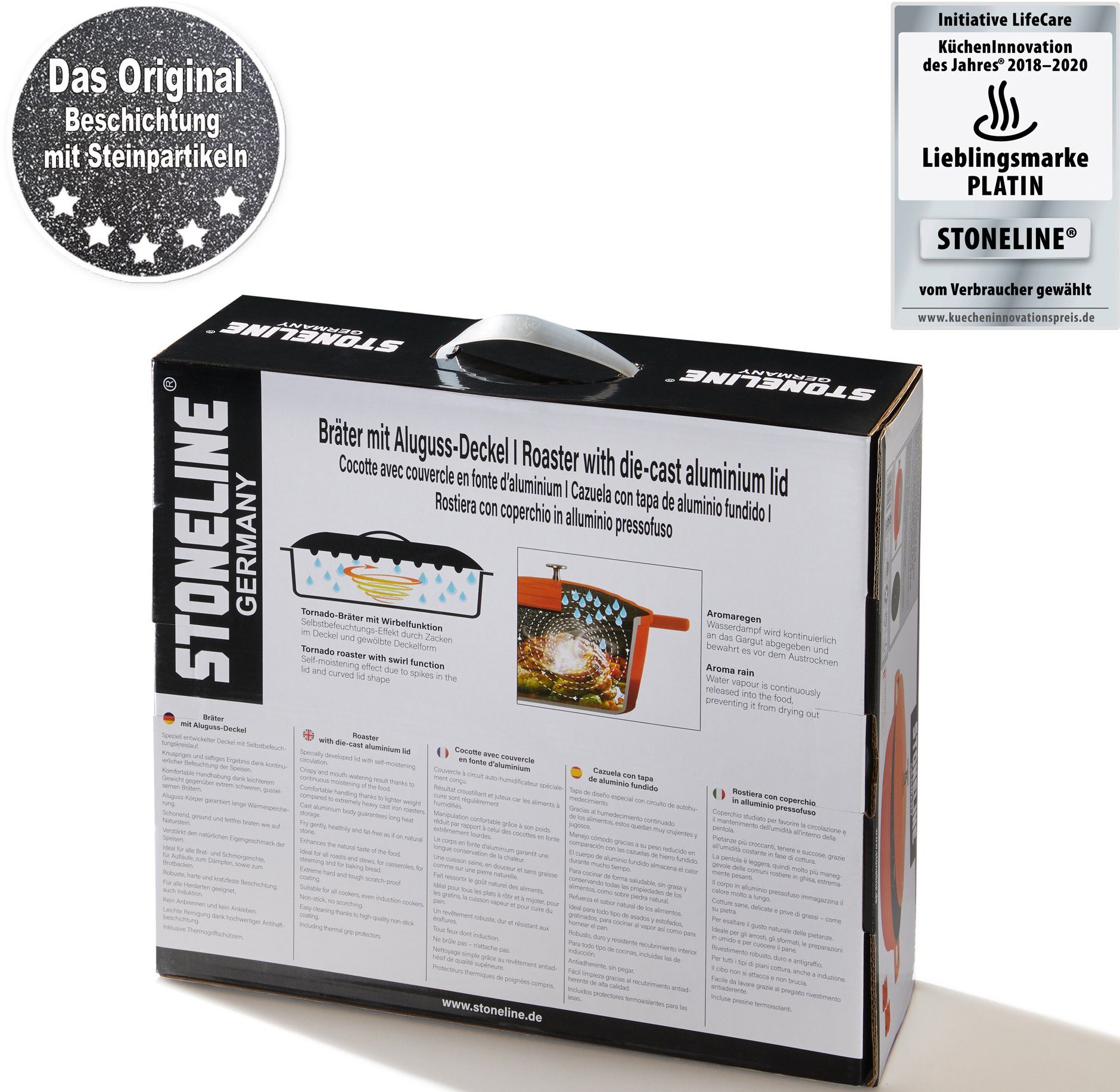 STONELINE Bräter, Aluminiumguss (1-tlg), 28 cm, Induktion