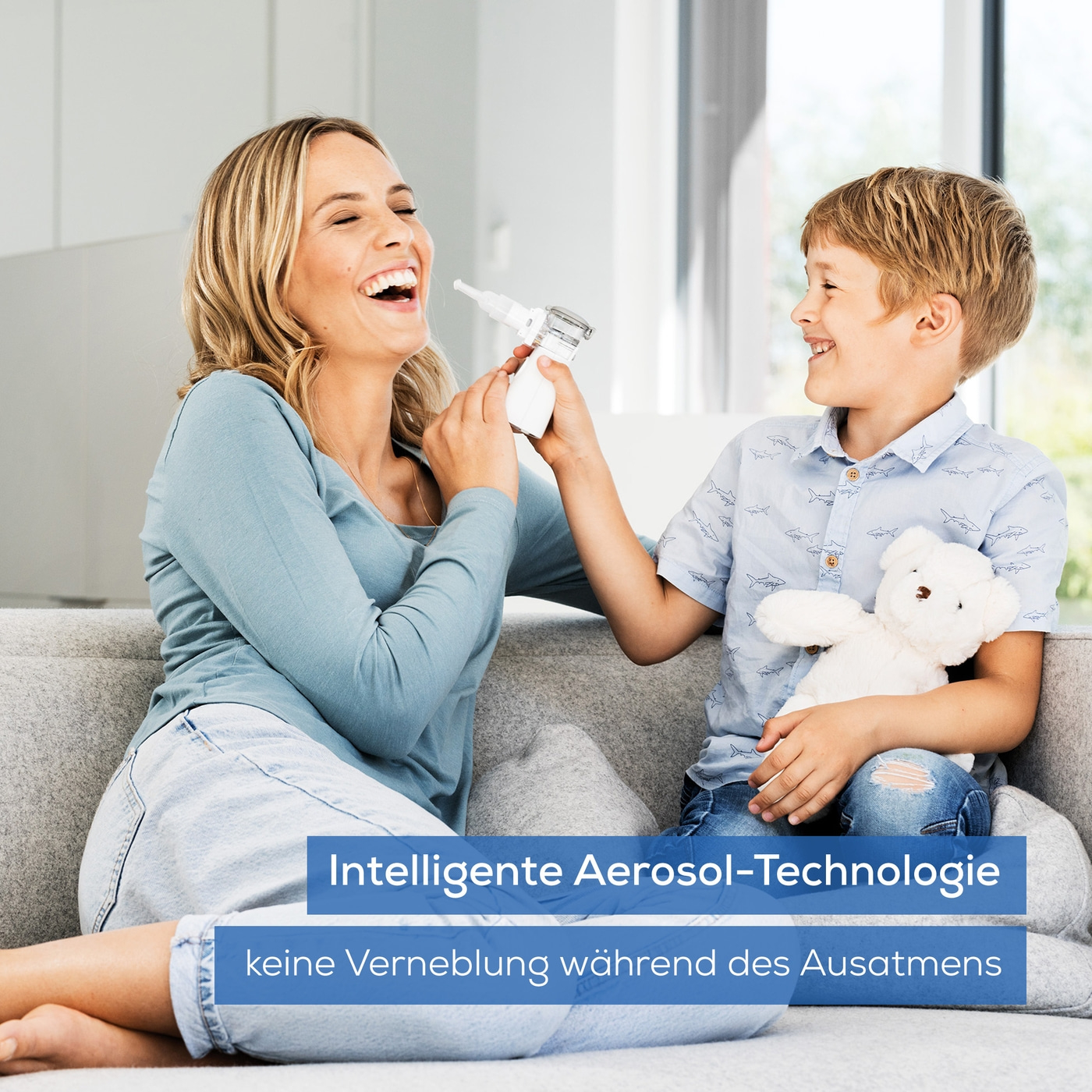 Beurer Inhalator IH 57-Inhalator mit Schwingmembran- und intelligenter Aerosol-Technologie