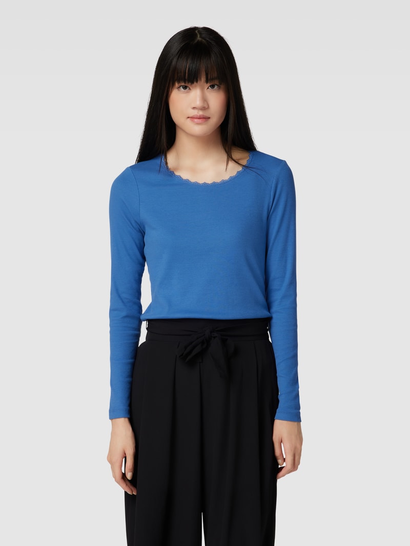 Longsleeve mit Rundhalsausschnitt in eisblau