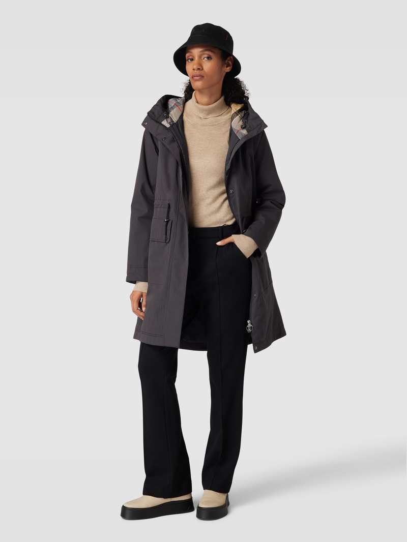 Jacke mit Kapuze Modell 'BOWLEES' in marineblau