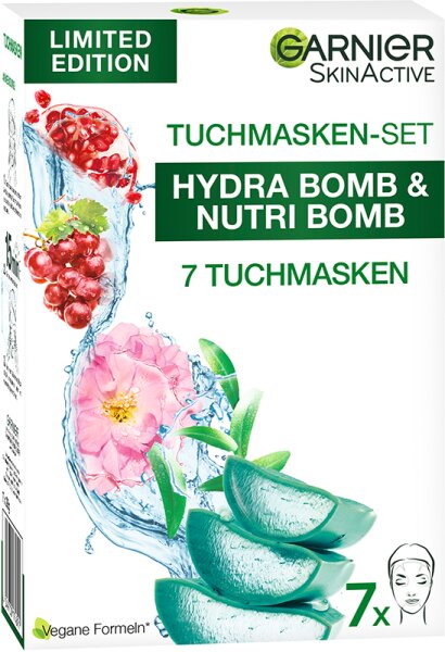 Garnier SkinActive Tuchmasken-Set Hydra Bomb & Nutri Bomb Tuchmaske