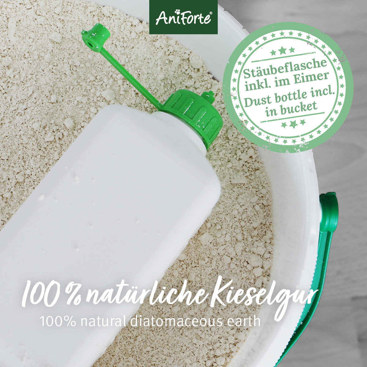 Aniforte Zubehör Aniforte Milben STOP Kieselgur inkl. Stäuberflasche 2kg