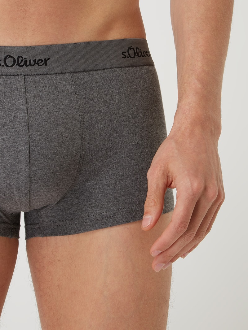 Trunks mit Stretch-Anteil im 3er-Pack in mittelgrau meliert