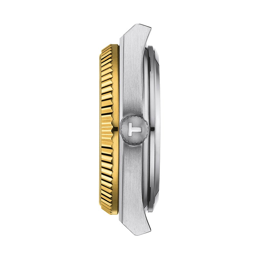 Tissot Damenuhr PRX Powermatic 80 Stahl & 18K Goldlünette