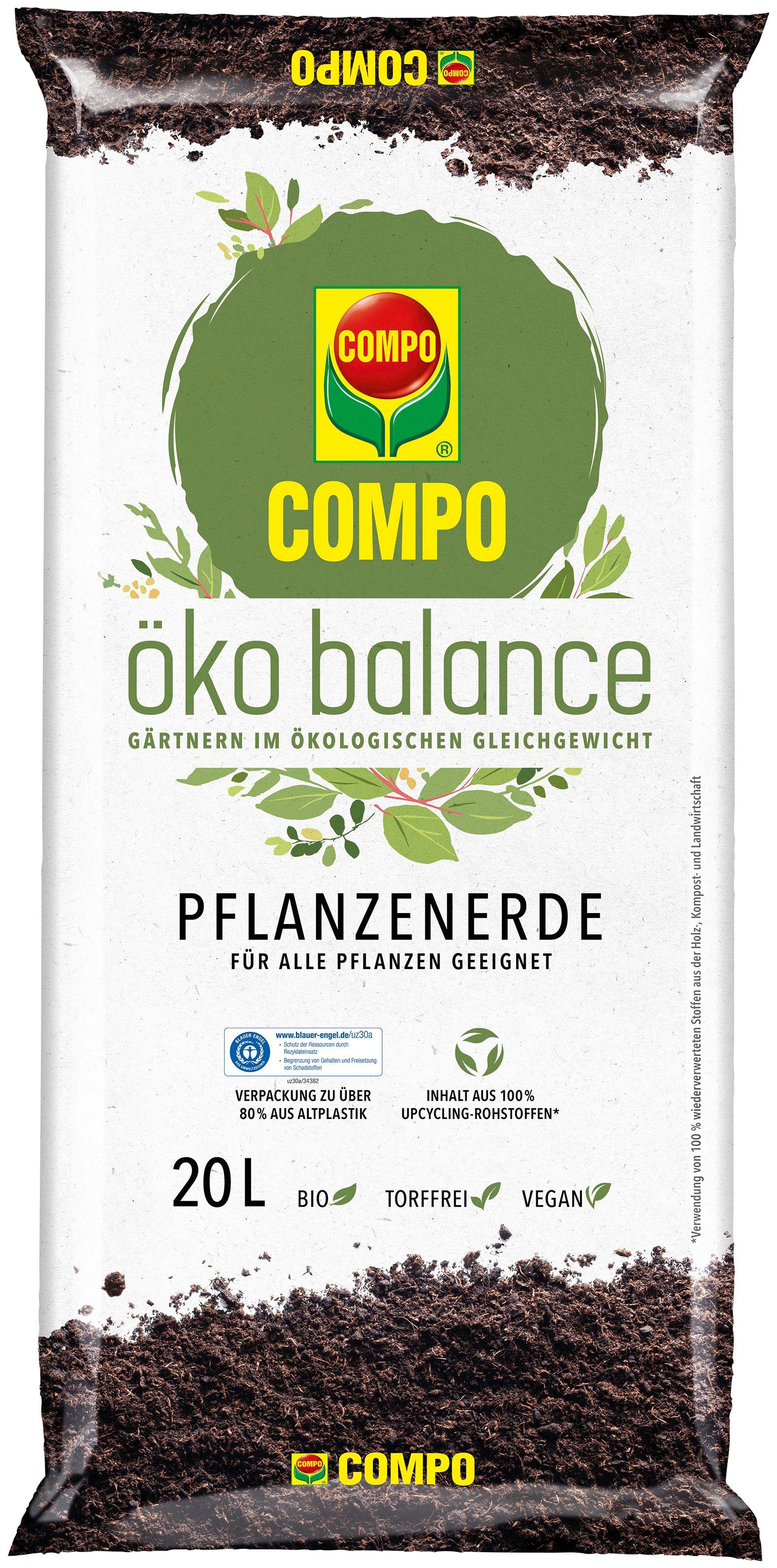 Compo Blumenerde COMPO öko balance®, Pflanzenerde, 20 Liter