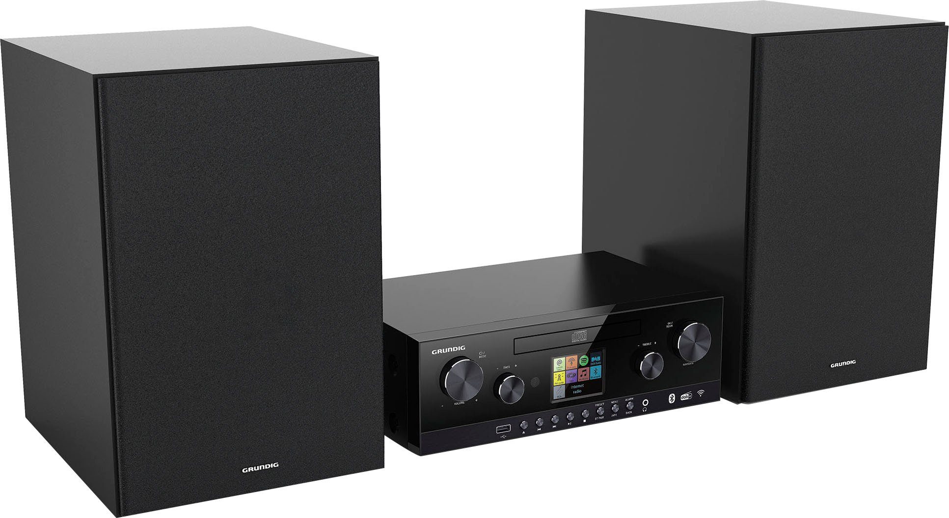 Grundig CMS 5000 BT DAB+ WEB Microanlage (Digitalradio (DAB), Internetradio, 100 W)