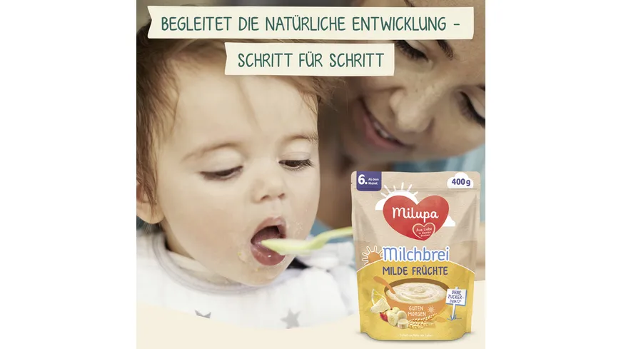MILUPA Milchbrei Milde Früchte Guten Morgen ab dem 6. Monat 400 g