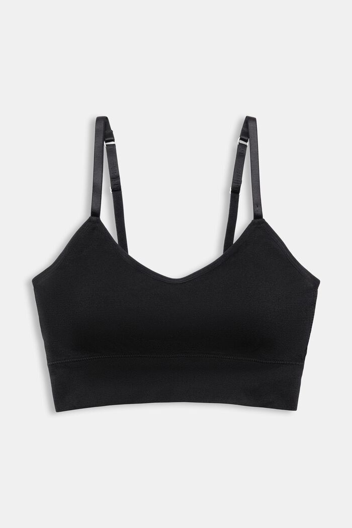 Nahtloses, wattiertes Bustier mit Logo