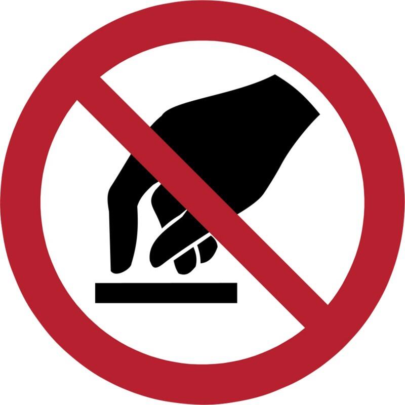 Djois Warnschild Berühren verboten Klebstoff, einschraubbar PP (Polypropylen) 30 (B) x 0,14 (H) cm 3 Stück