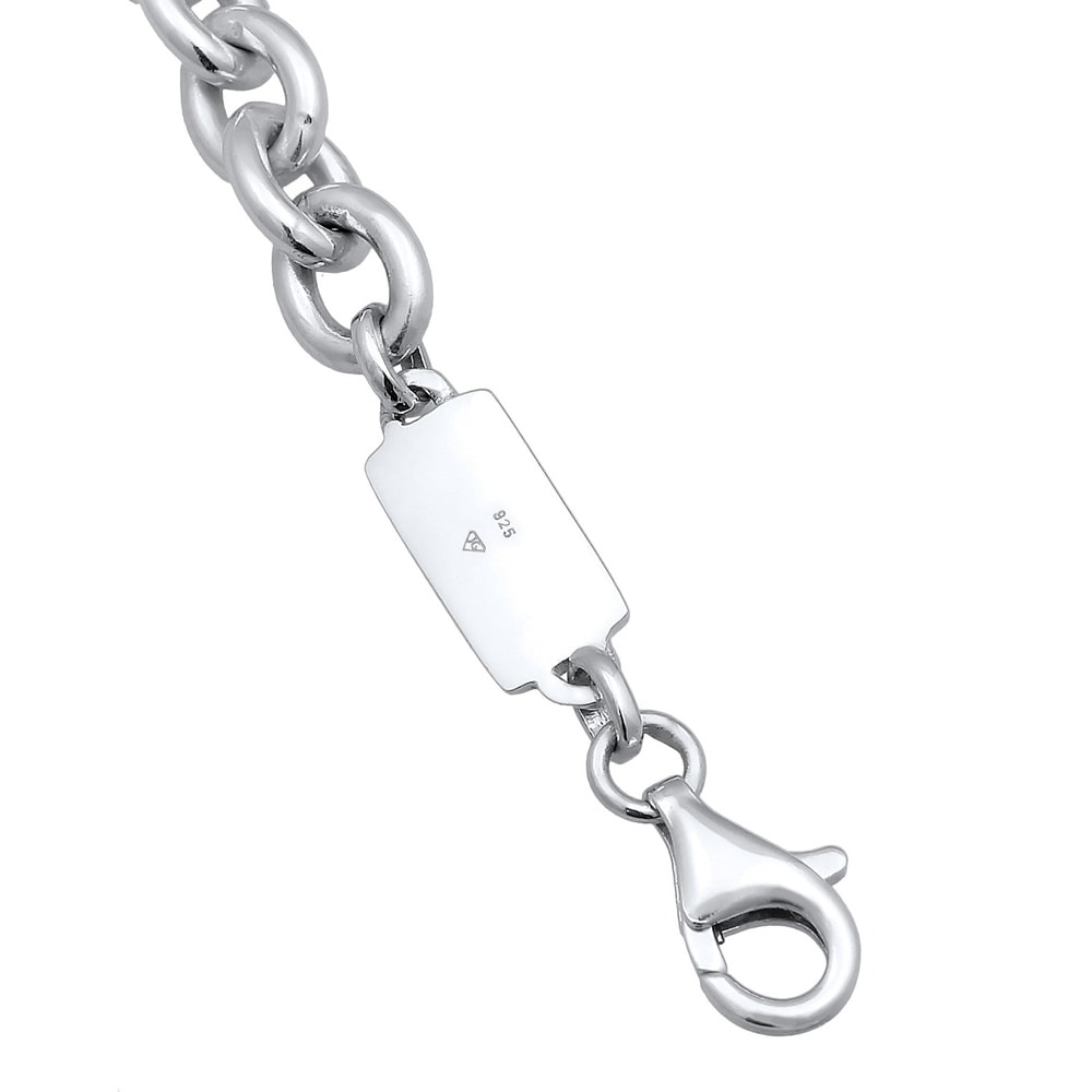 KUZZOI KUZZOI Bracelet Hommes Maillons grossiers Basique en argent sterling 925 Bracelet