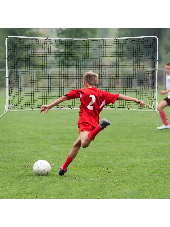 COSTWAY Fußballtor für Kinder 372,5x182,5cm in Weiß günstig kaufen onesize