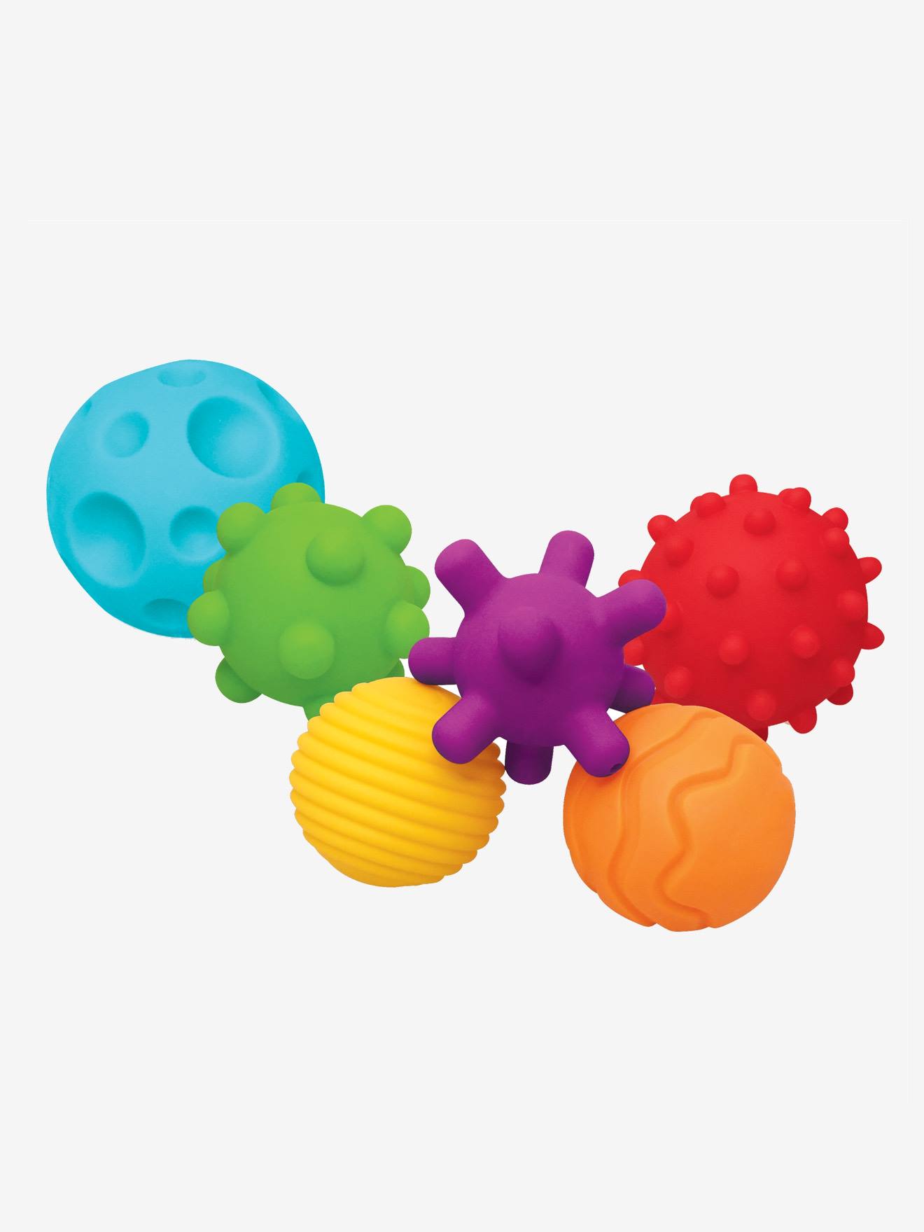 6 balles souples sensorielles INFANTINO multicolore