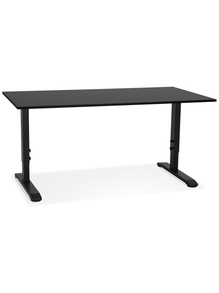 KADIMA DESIGN Schreibtisch höhenverstellbar 160x80 cm, ergonomisch Computertisch in Schwarz günstig kaufen