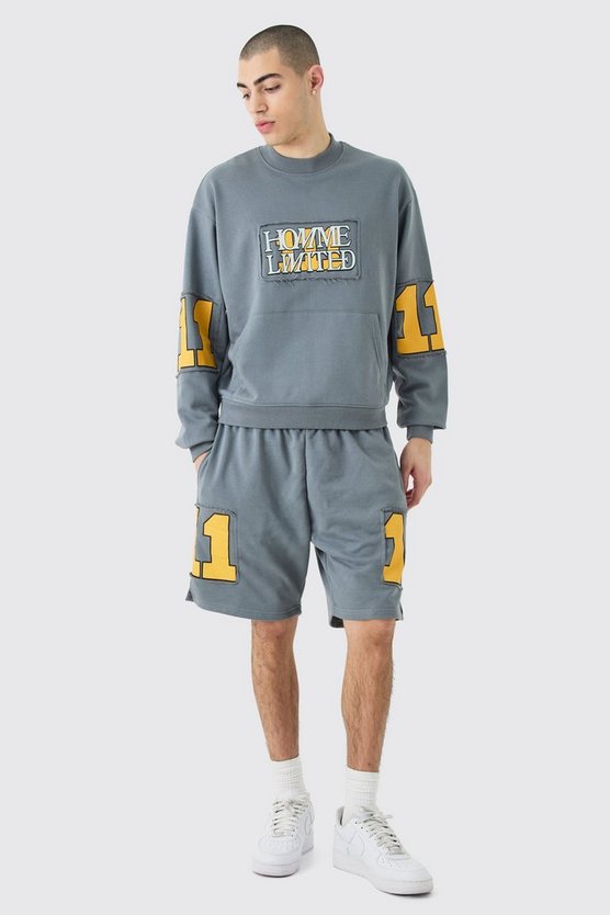 Kastiges Oversize Homme Cut-Out Sweatshirt & Shorts