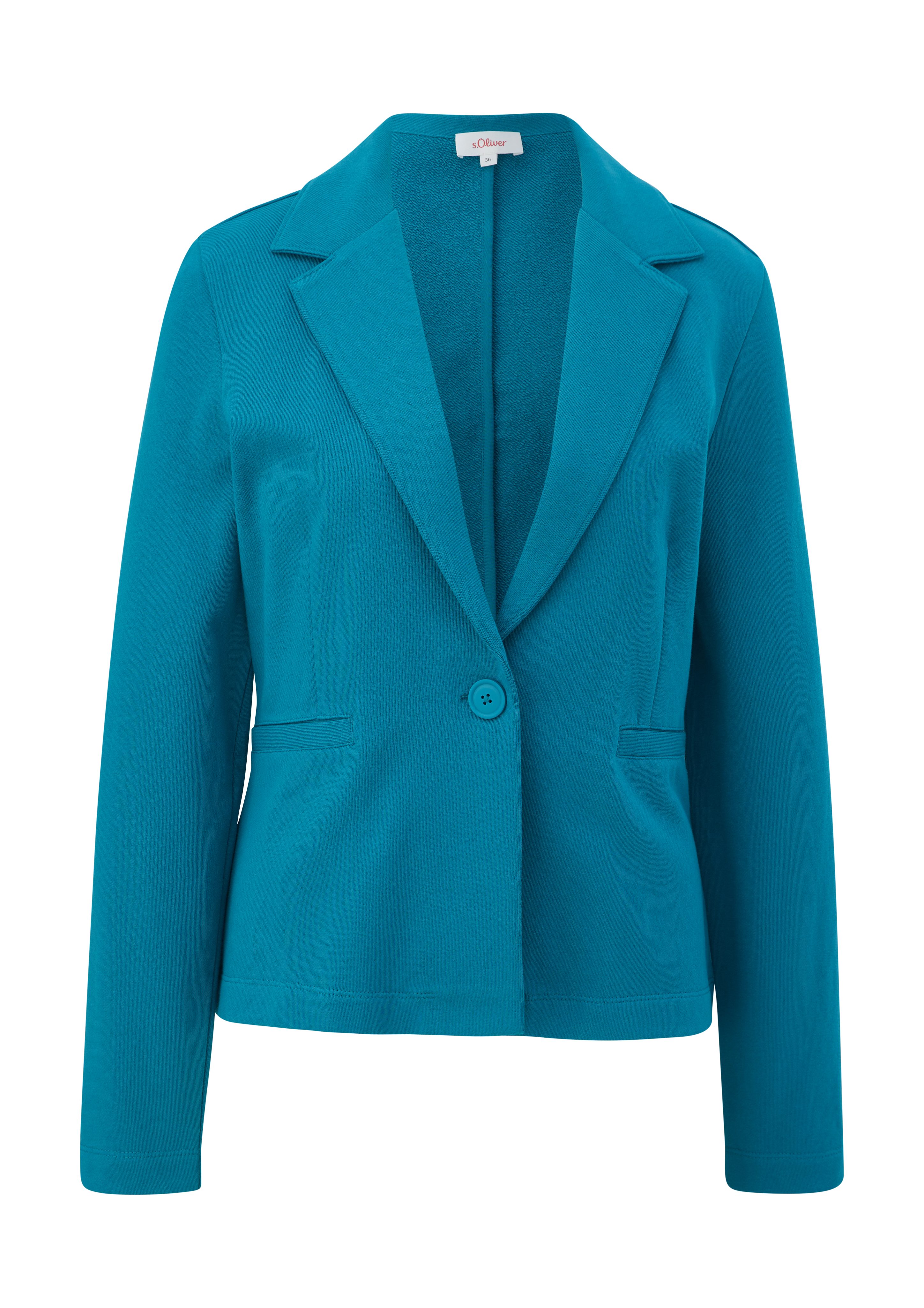 s.Oliver Jackenblazer Blazer aus Sweat Teilungsnähte