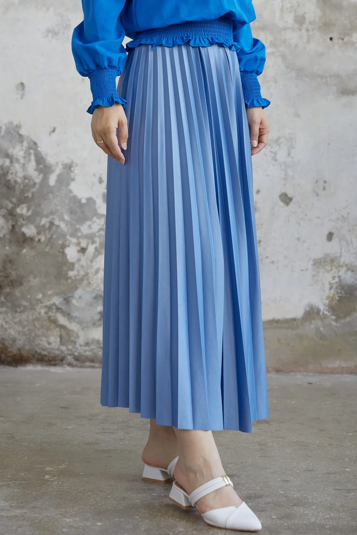 InStyle  Enger Faltenrock – Blau