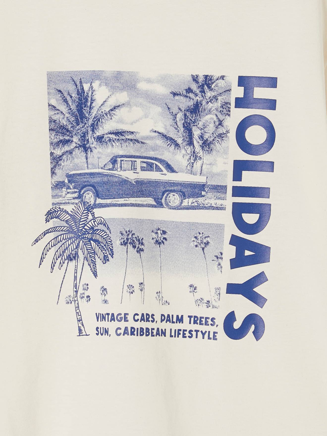 Vertbaudet Jungen T-Shirt mit Fotoprint, Recycling-Baumwolle - aqua