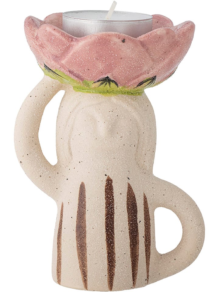 Bloomingville Kerzenhalter ''Clarabel'' in Beige/ Rosa - (B)9 x (H)12 x (T)7 cm günstig kaufen onesize