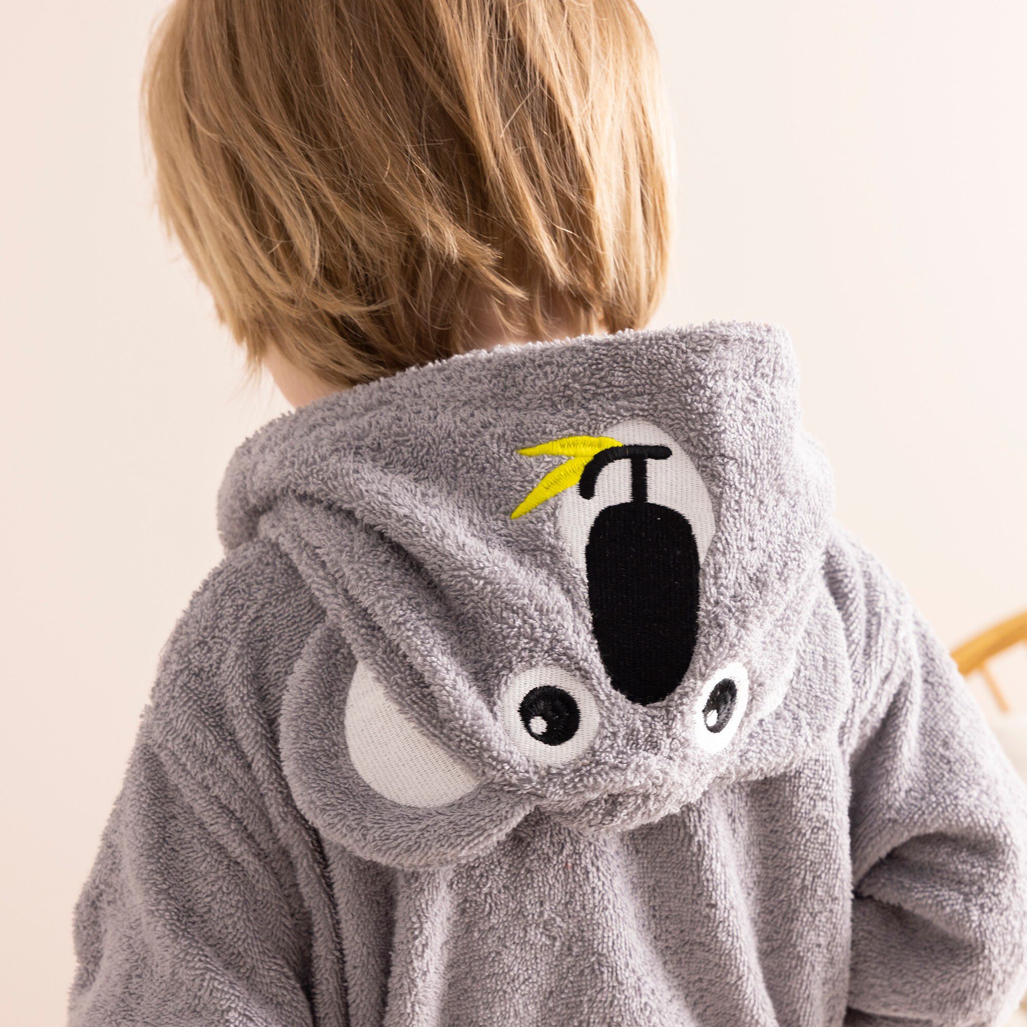 Peignoir de bain enfant personnalisable koala à capuche