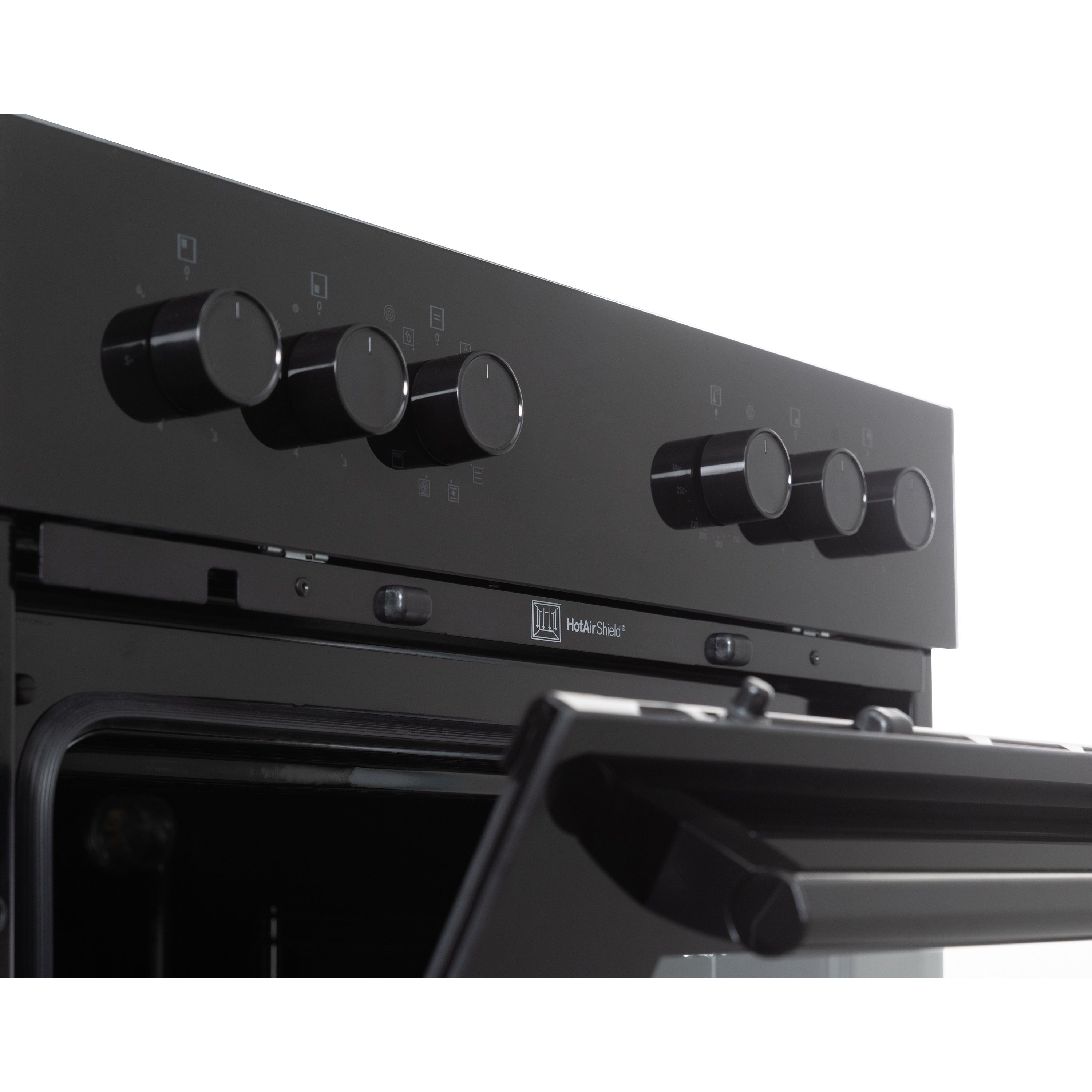 Telefunken Elektro-Herd-Set ECHS65A-B, VapClean, Einbauherdset, 65 L, Backofen & Glaskeramik-Kochfeld, Hot Air Shield