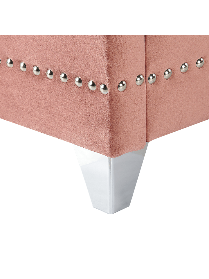 Beliani Doppelbett AYETTE in Rosa - (W) 185 x (H) 154 x (L) 215 cm günstig kaufen onesize