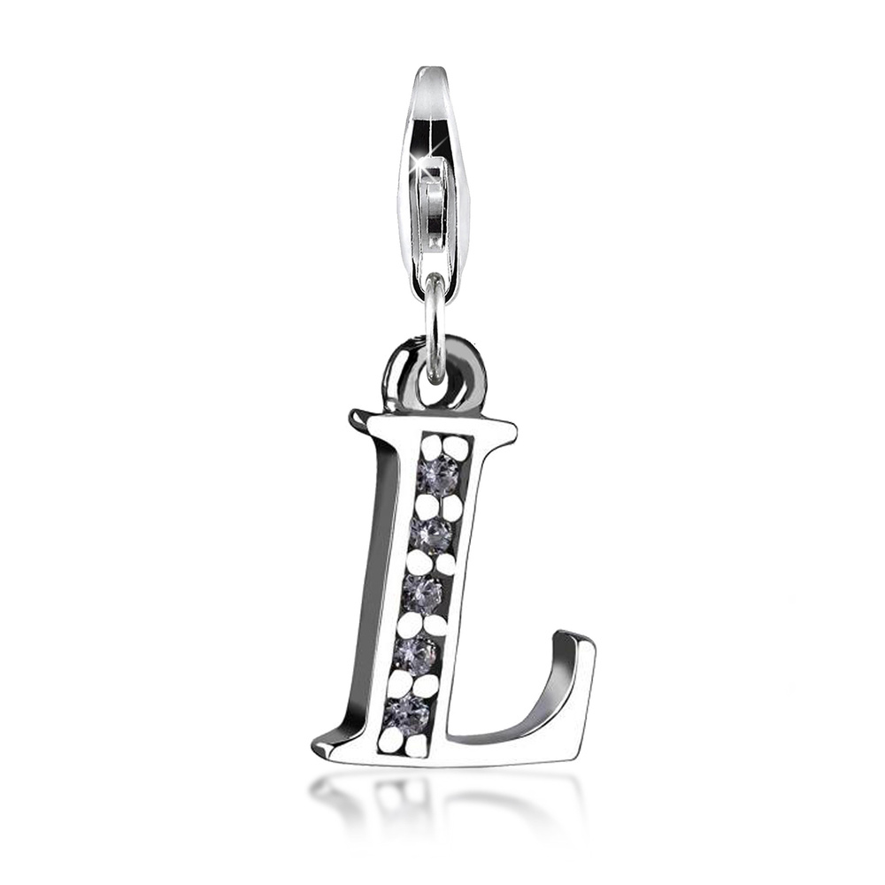 Nenalina Nenalina Amulette Charm lettre Pendentif individuel et personnalisé en argent 925 Pendentif