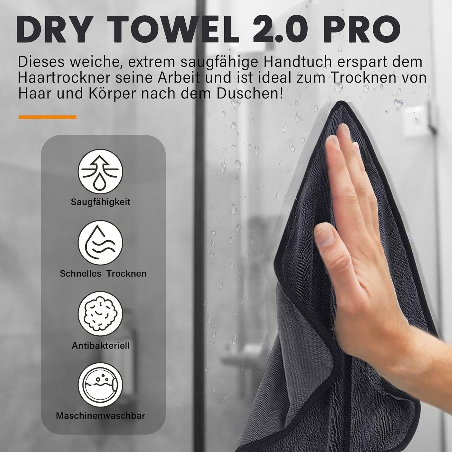 vokarala Badetuch Shiny Bath XXL Trockentuch Fast Dry Trockentuch in Dusche & Bad, (3-St), Duschkabinen Tuch 40x60cm 3 PCS