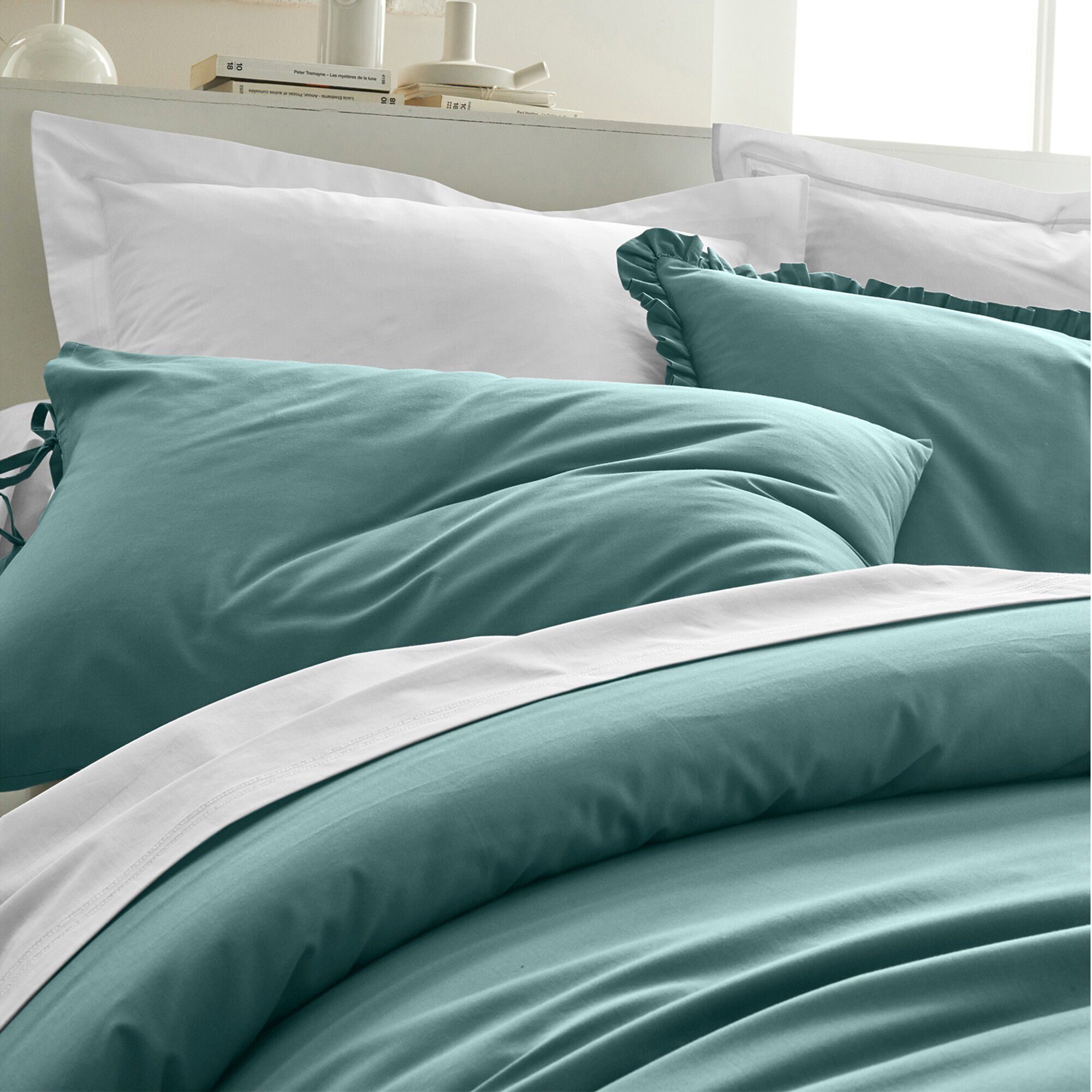 Linge de lit uni percale