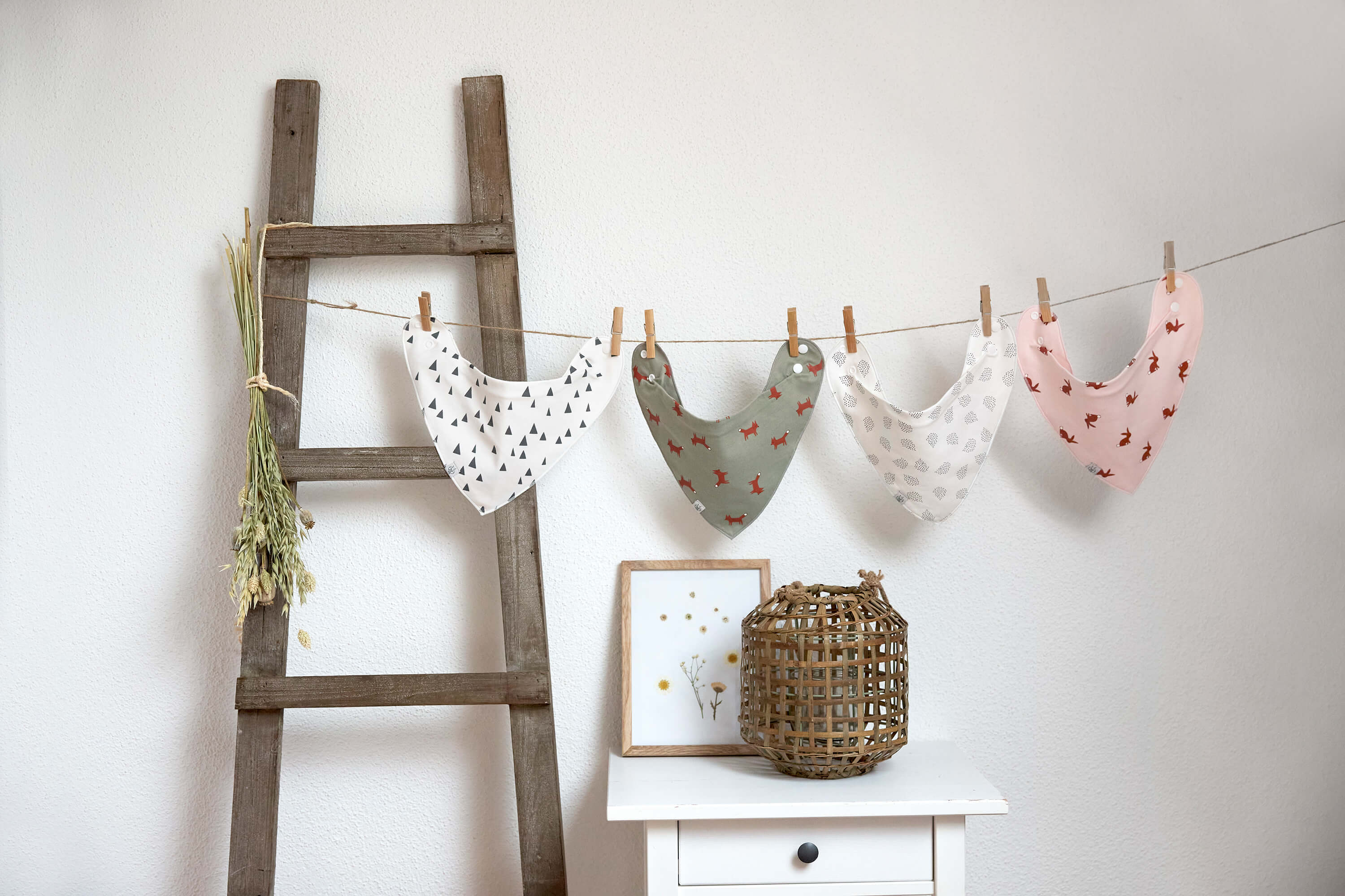 Dreieckstuch Baby (2 Stk) - Bandana, Little Forest Hase