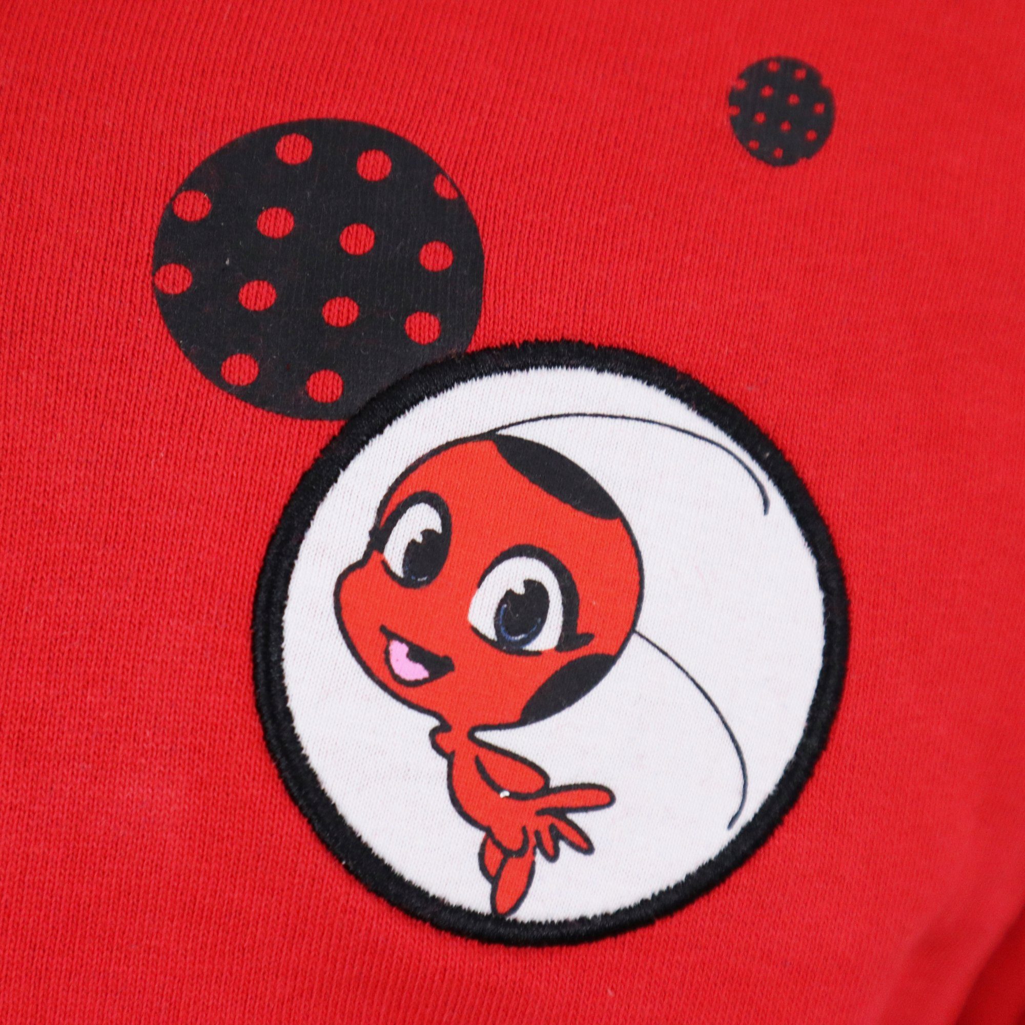 Miraculous - Ladybug Hoodie Ladybug und Tikki Kinder Mädchen Kapuzen Pullover Gr. 110 bis 140, 100% Baumwolle, in Rot