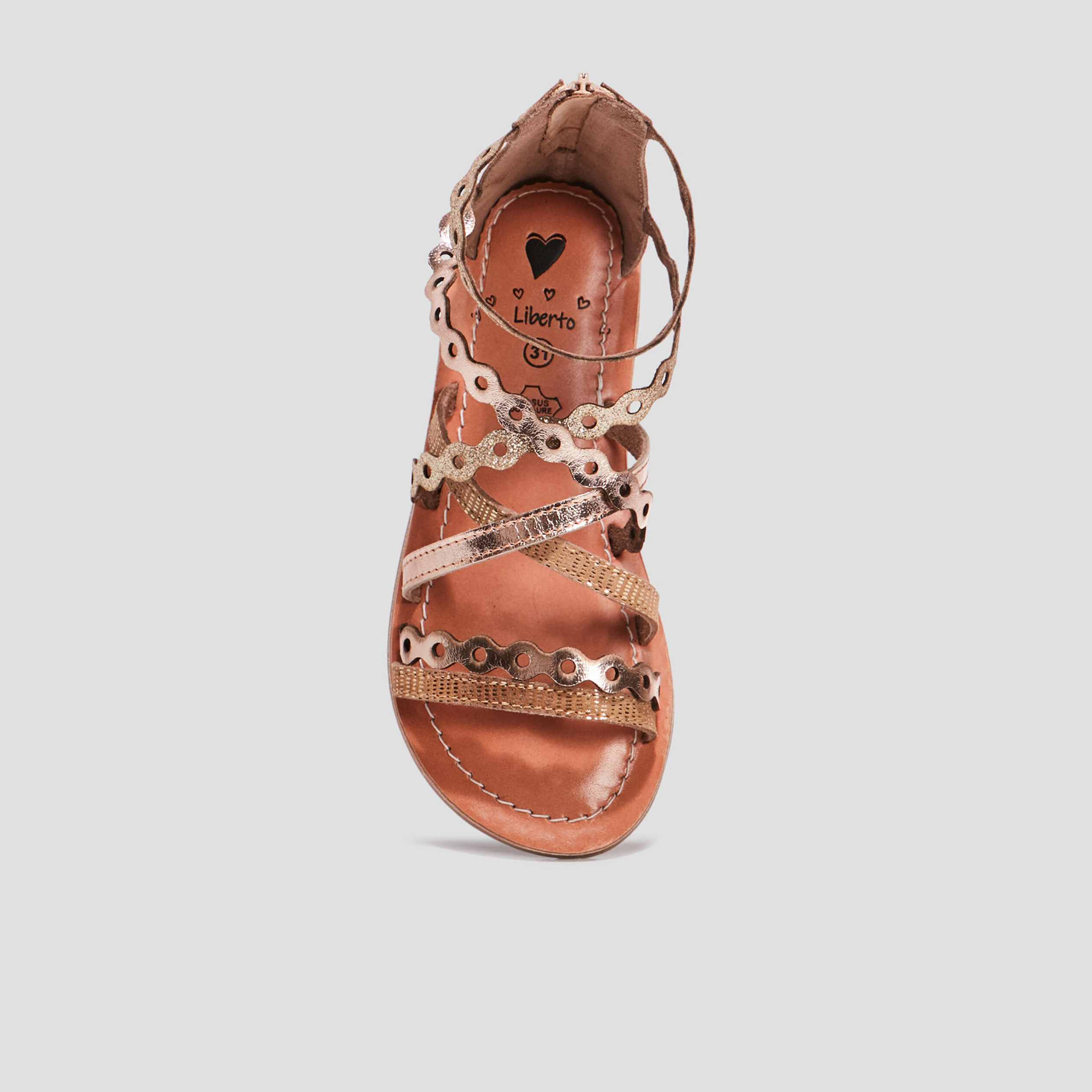 Sandales en cuir Liberto couleur bronze fille | La Halle